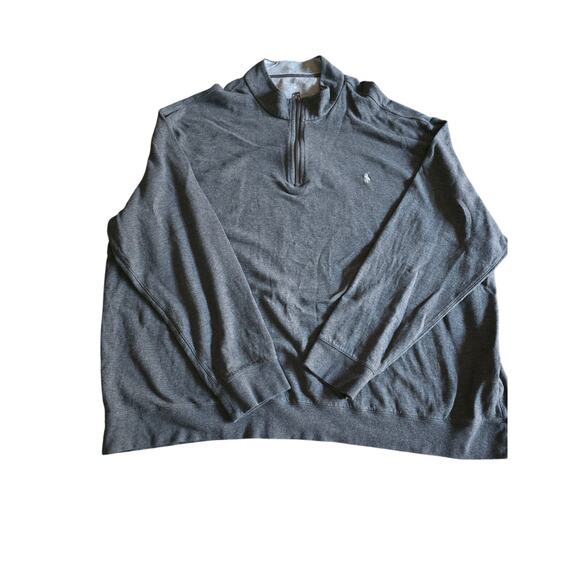 Polo Ralph Lauren Sweater Gray 4XB Men 1/4 Zip Pullover L/S Business Causal - Picture 1 of 4